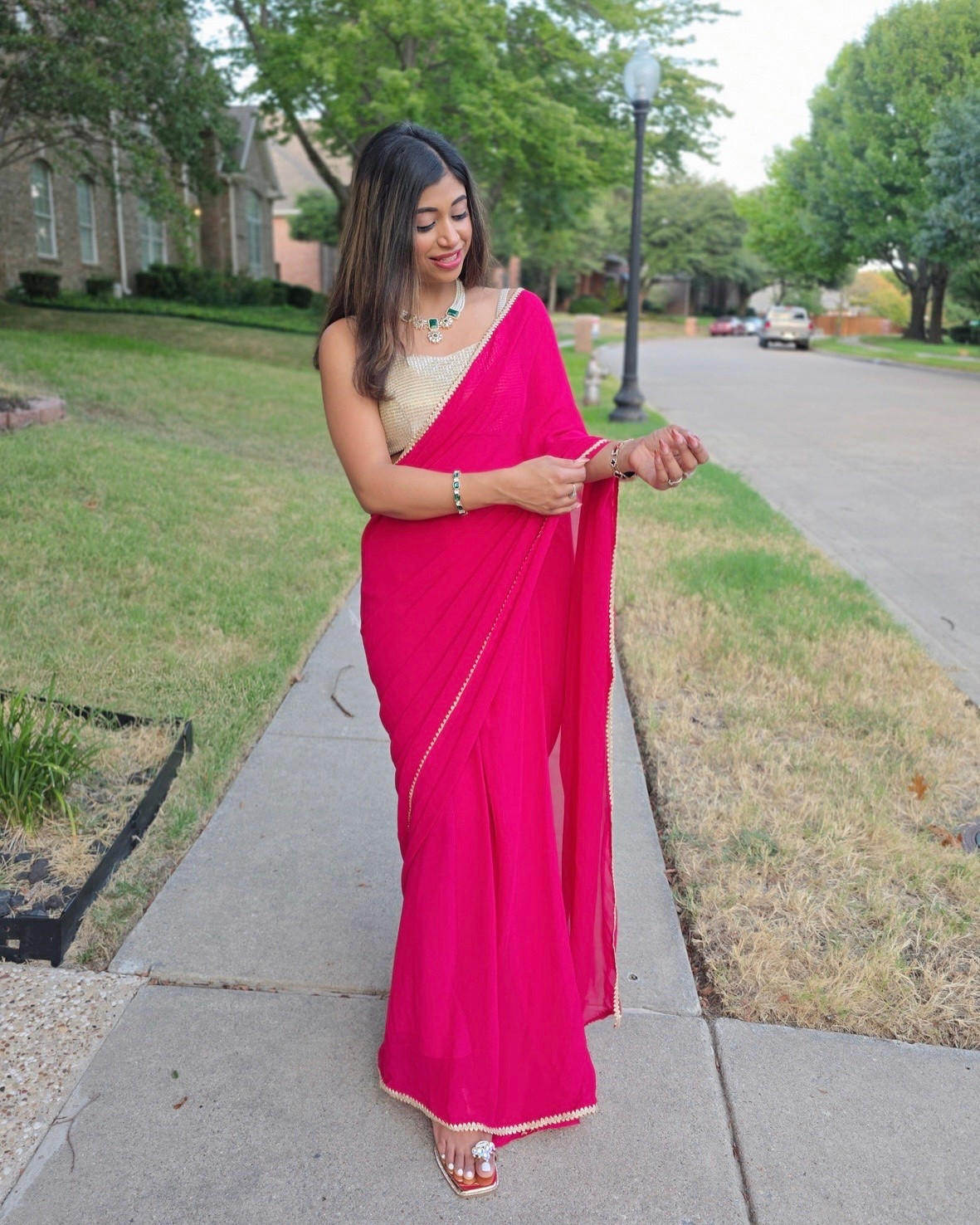 Pre-draped Saree!