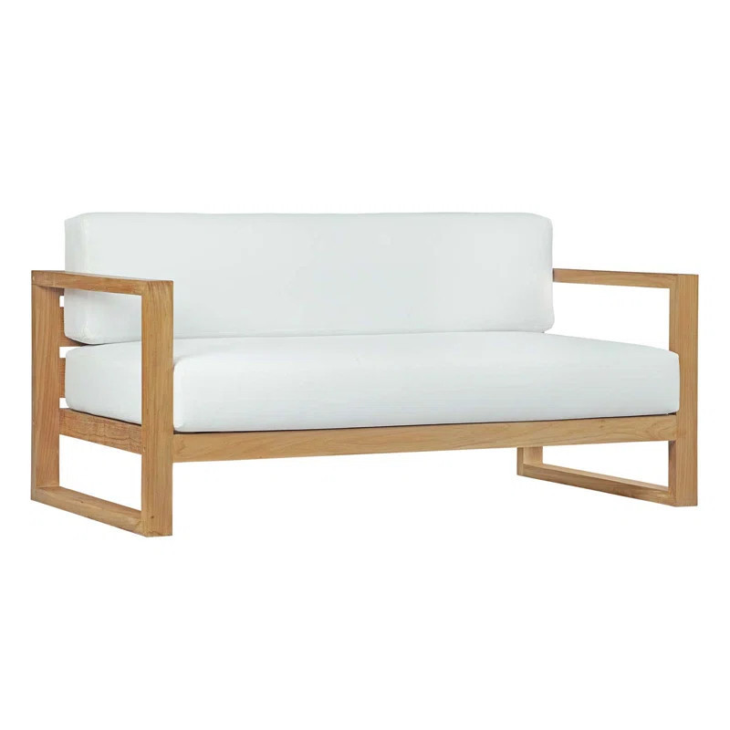 Upland Outdoor Patio Teak Sofa by Modway | Wayfair North America