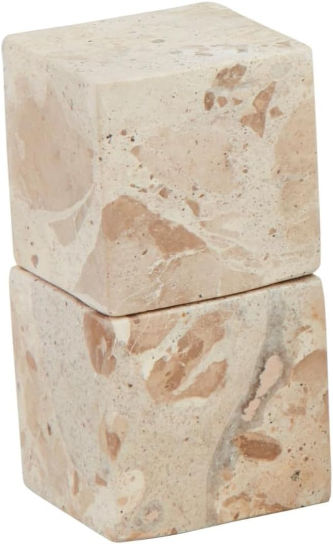 Mud Pie Taupe Marble Cube Salt Pepper; 2" x 2" | Amazon (US)