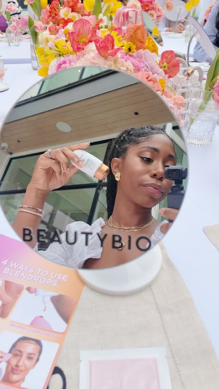 The beauty bio blend drops are next level! There are 3 options - translucent, illuminating and bronze. It has SPF 40 and blends so beautifully! I haven’t used anything like this. I’ll share more videos!

#LTKfindsunder50 #LTKbeauty