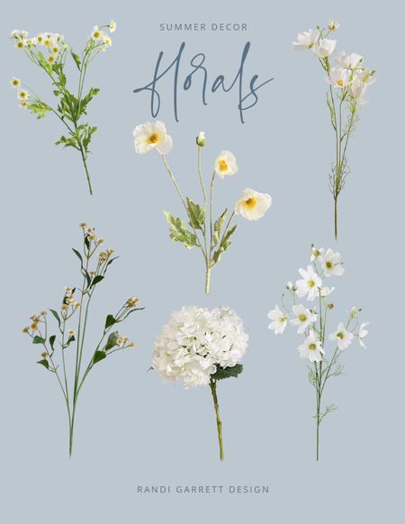 Faux summer florals summer decor white flowers 

#LTKSeasonal #LTKunder50 #LTKhome