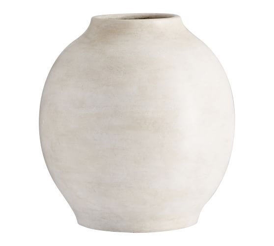 Quinn Ceramic Vase, White - Medium | Pottery Barn (US)