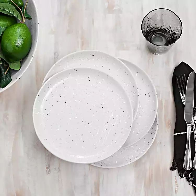 Cream Simple Things Salad Plates, Set of 4 | Kirkland's Home