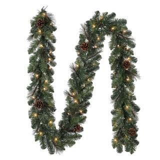 9ft. Pre-Lit Mixed Pine & Pinecone Garland by Ashland® | Michaels Stores