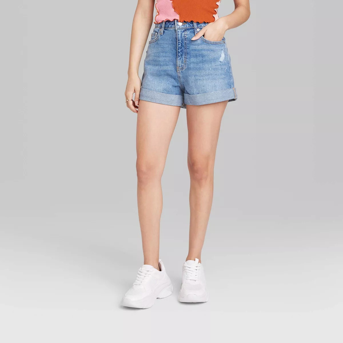 Women's Super-High Rise Rolled Cuff Jean Shorts - Wild Fable™ | Target