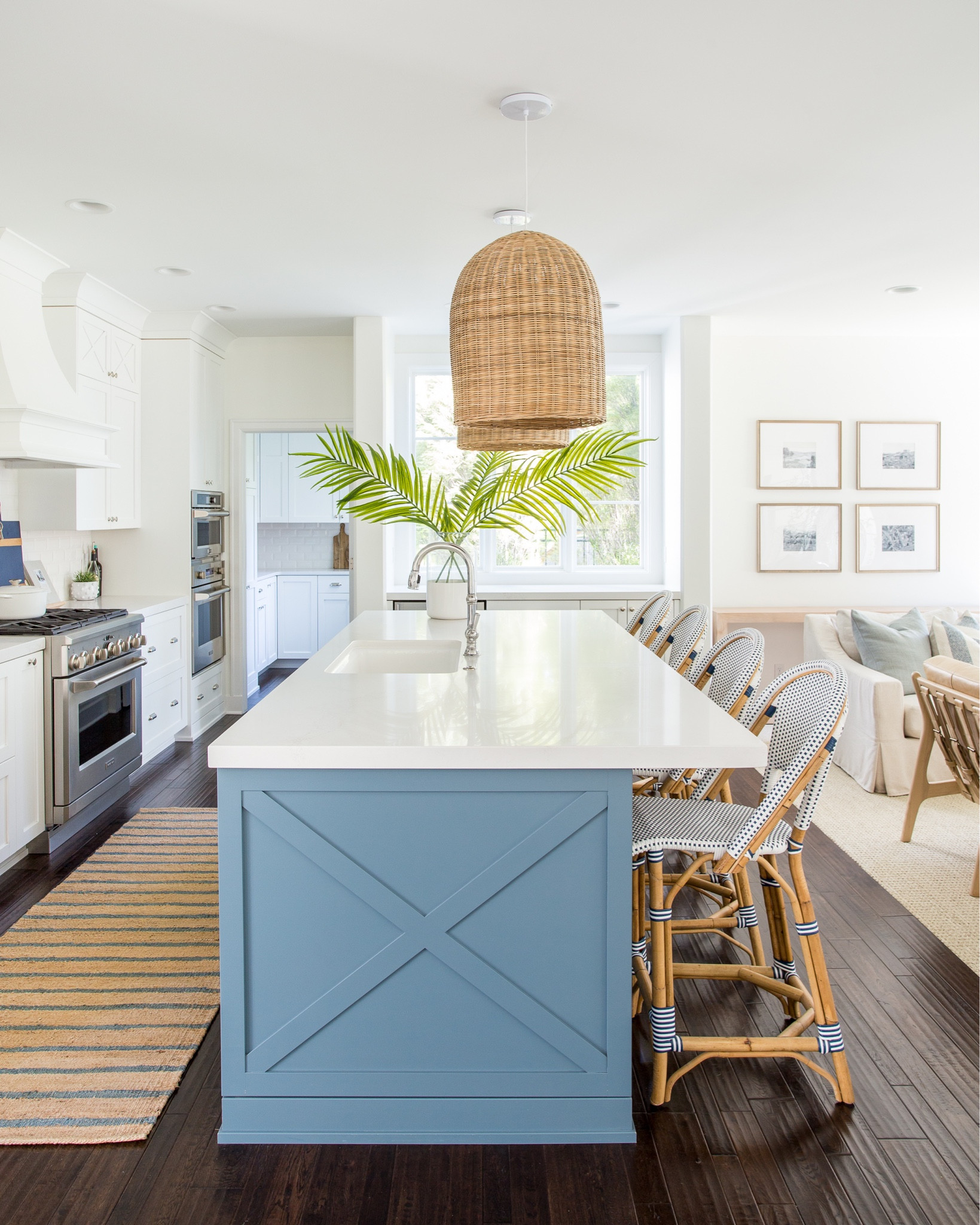 Our kitchen updated for summer! I can’t get enough of this blue striped jute rug and oversized faux palm leaves paired with our basket pendant lights and bistro counter stools! Get 25% off this rug with code EARLYBIRD25 and 20% off all the Serena and Lily items with code NEWLEAF!
.
coastal kitchen design. Light kitchen decor

#ltkhome #ltksalealert #ltkseasonal #ltkunder50 #ltkunder100 #LTKhome #LTKSeasonal #LTKsalealert

#LTKSeasonal #LTKhome #LTKsalealert