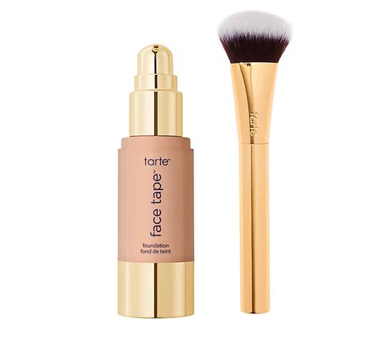 tarte Face Tape Full-Coverage Foundation with Brush - QVC.com | QVC