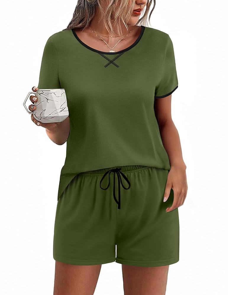 Ekouaer Women Pajama Set Casual Short Set | Amazon (US)