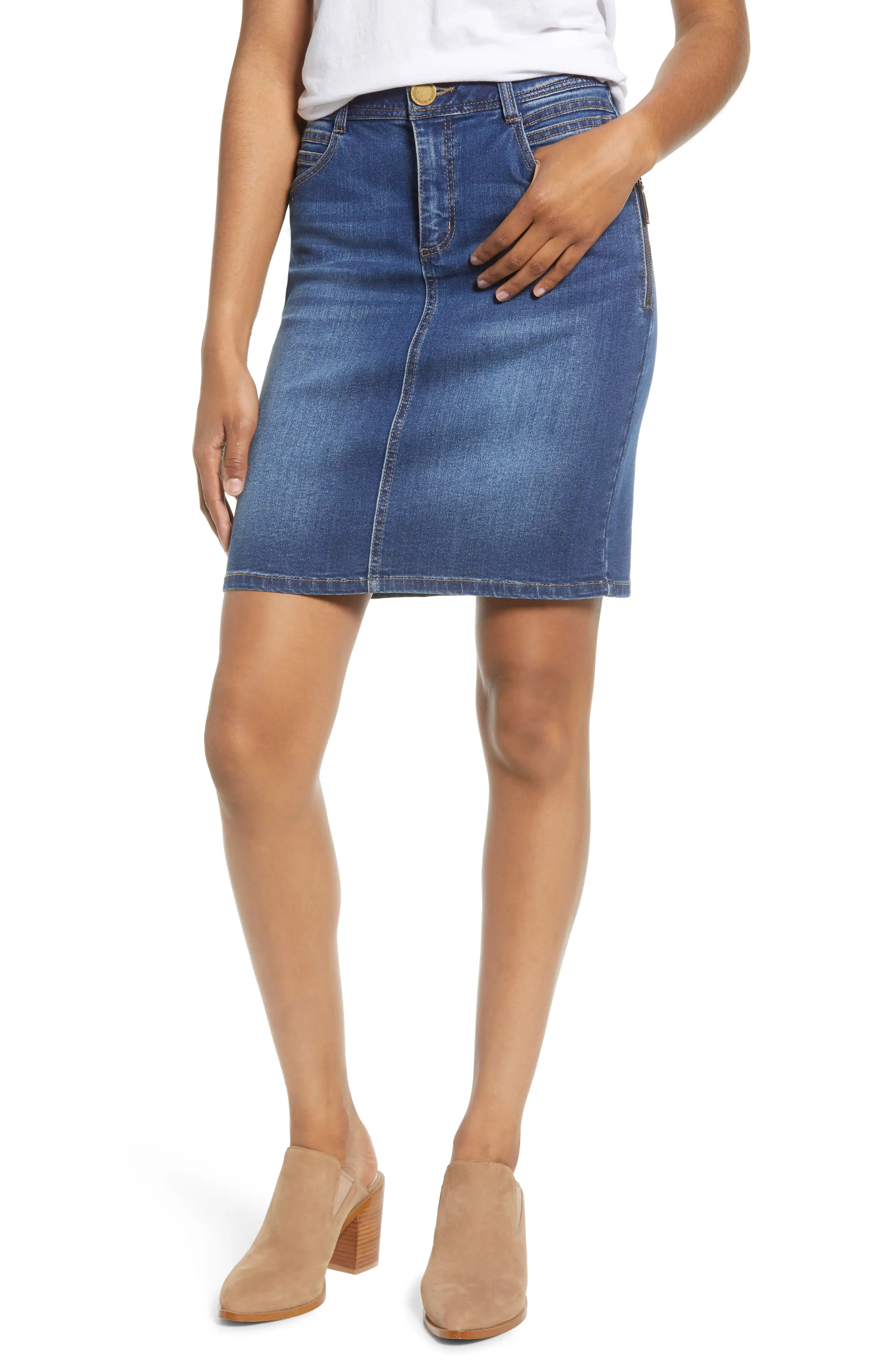 Side Zip Denim Skirt | Nordstrom