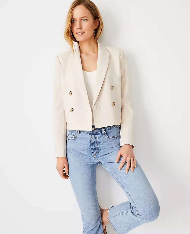 Cropped Double Breasted Blazer | Ann Taylor (US)