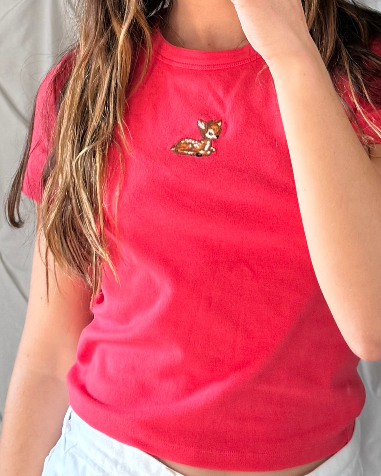 🦌 shirt. I love this pink!