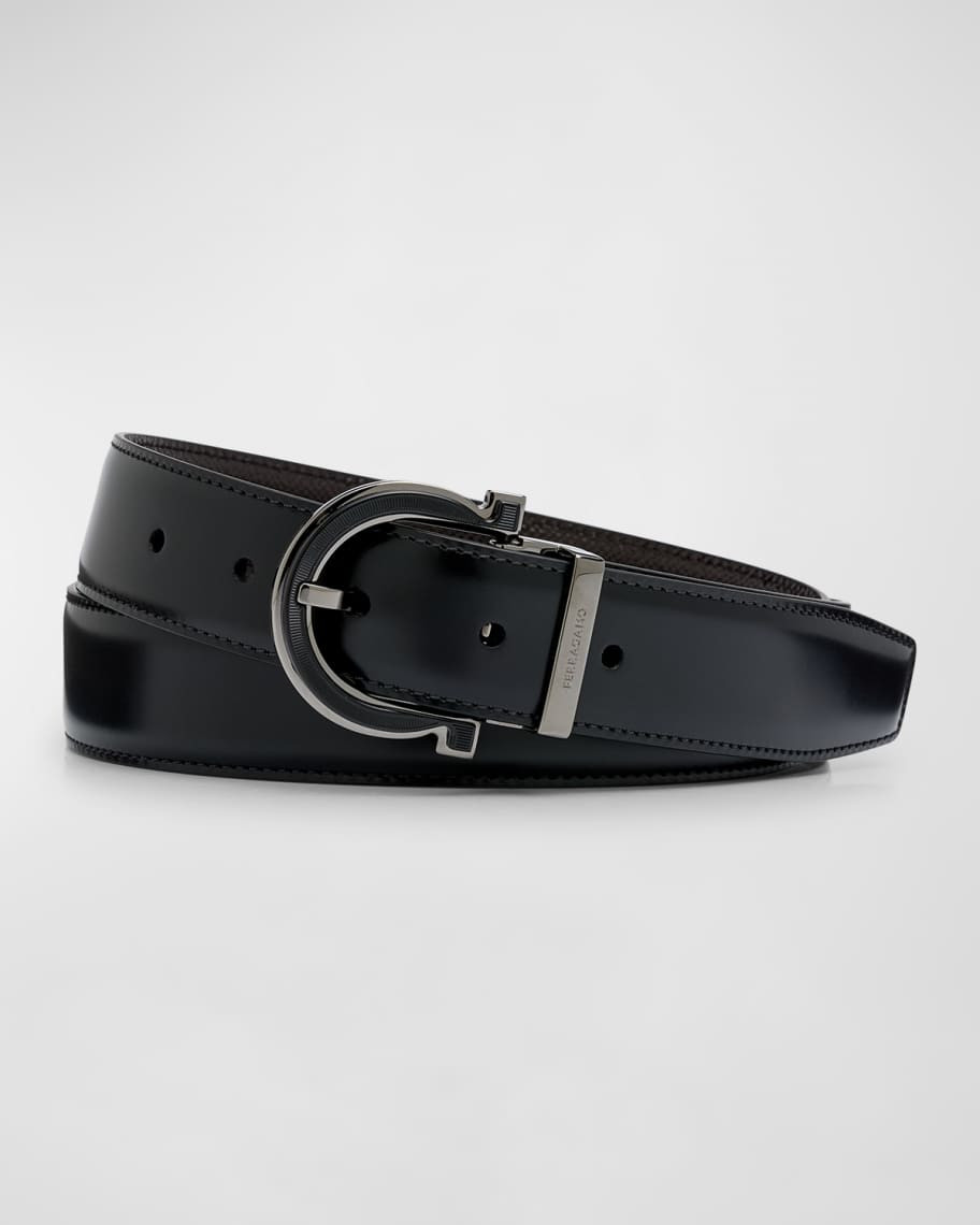 Ferragamo Men's Reversible Gancio-Buckle Leather Belt | Neiman Marcus
