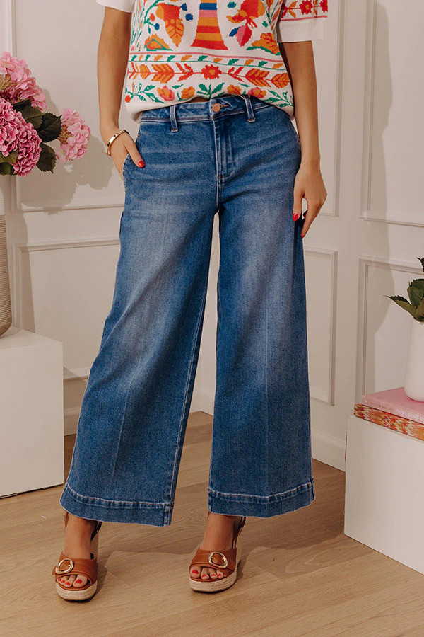 RISEN Peyton Midrise Wide Leg Jean | Impressions Online Boutique