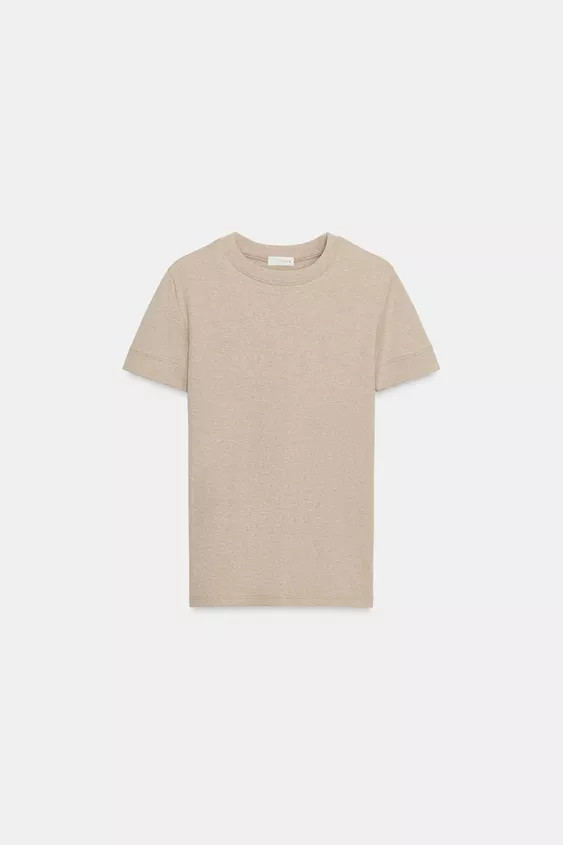 MINIMAL SHORT SLEEVE T-SHIRT | Zara UK