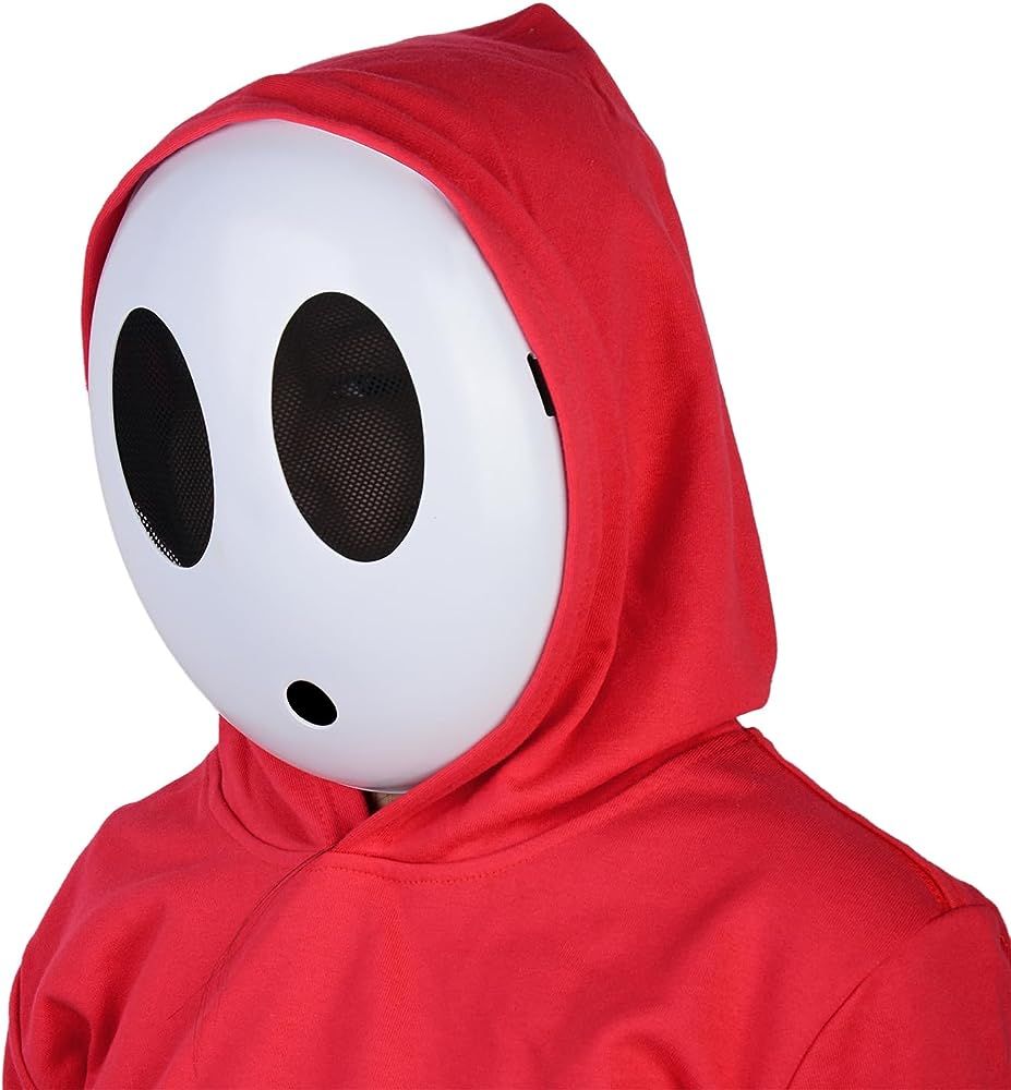 Monisorly White Shy Guy Mask Girl Halloween Mask Full Face Mask Costume Cosplay Prop Accessories | Amazon (US)