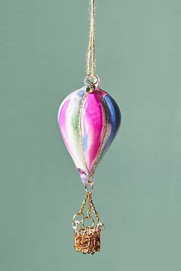 Pastel Hot Air Balloon Ornament | Anthropologie (US)