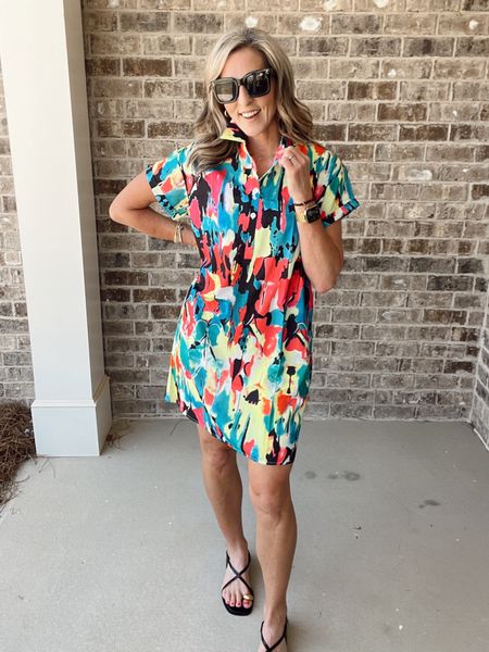 Colorful Amazon shirt dress - size small 

#LTKstyletip #LTKfindsunder50 #LTKFestival