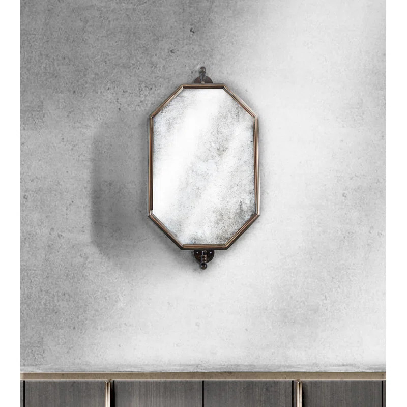 Octagon Bronze Wall Mirror | Wayfair North America