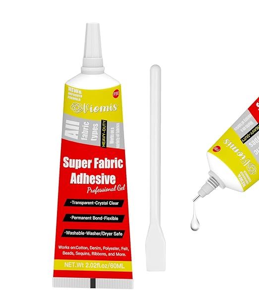 60ML Fabric Glue, Strong Fabric and Leather Adhesive, Waterproof Fabric Glue Permanent Clear Wash... | Amazon (US)