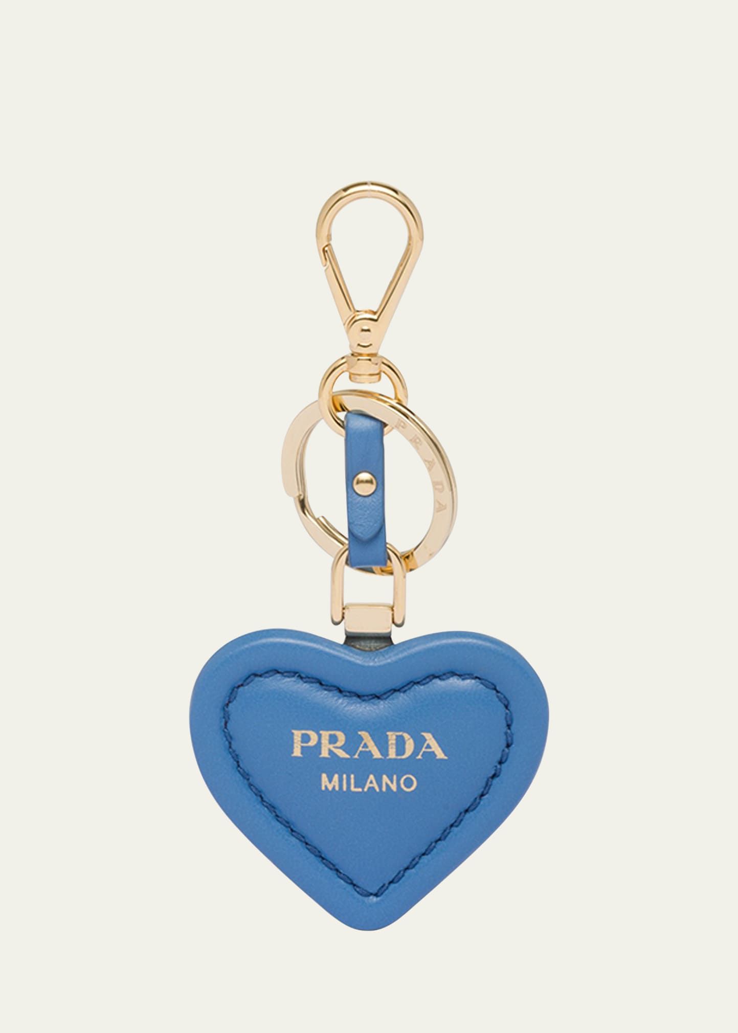 Prada Heart Leather Keychain | Bergdorf Goodman