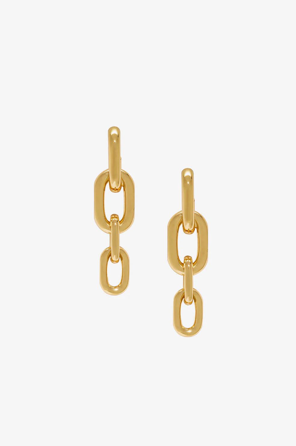 Gradual Link Earrings - Gold | Anine Bing