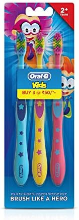 Oral-B Kids Toothbrush, Extra Soft (Pack of 3) | Amazon (US)