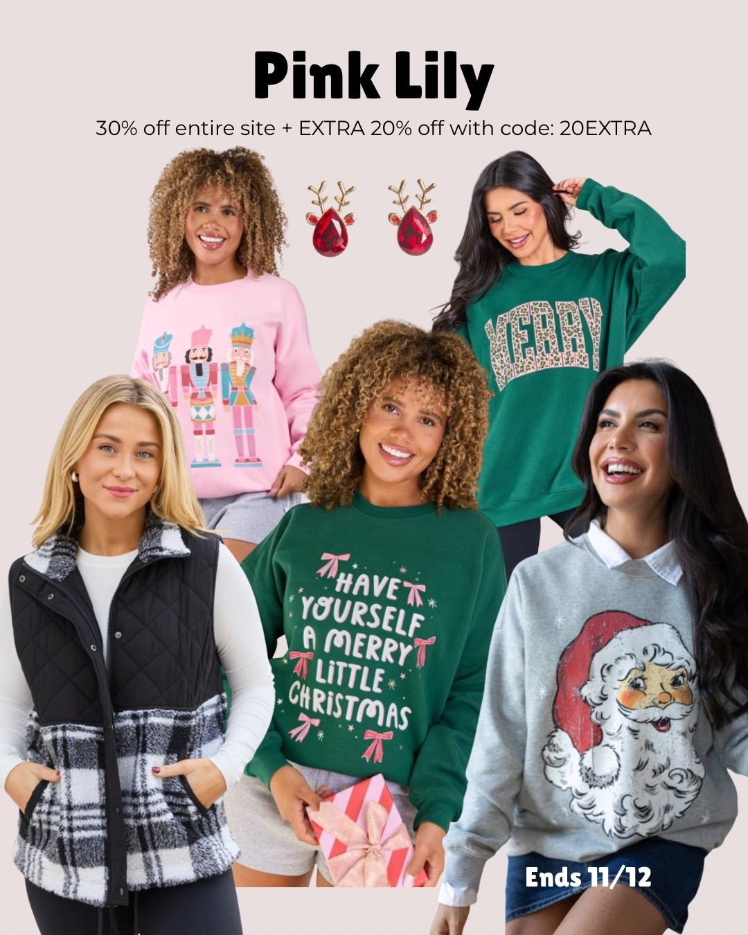 🚨 Pink Lily Sale Alert! 🚨
30% OFF sitewide + an extra 20% off on top! 🛍️ Don’t miss this — so many cute holiday finds, cozy sets, and gift ideas! 💕
#PinkLily #LTKSale #LTKFinds #LTKFashion #PinkLilyStyle #LTKDeals

#LTKHoliday #LTKHoliday #LTKSaleAlert #LTKCyberWeek