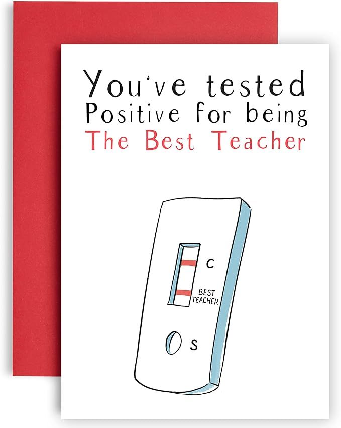 Huxters Thank You Teacher Funny Card– Premium Quality A5 Greeting Cards for Loved Ones – Humo... | Amazon (US)