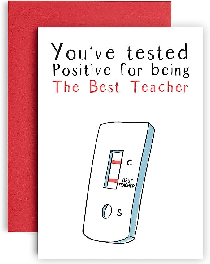Huxters Thank You Teacher Funny Card– Premium Quality A5 Greeting Cards for Loved Ones – Humo... | Amazon (US)