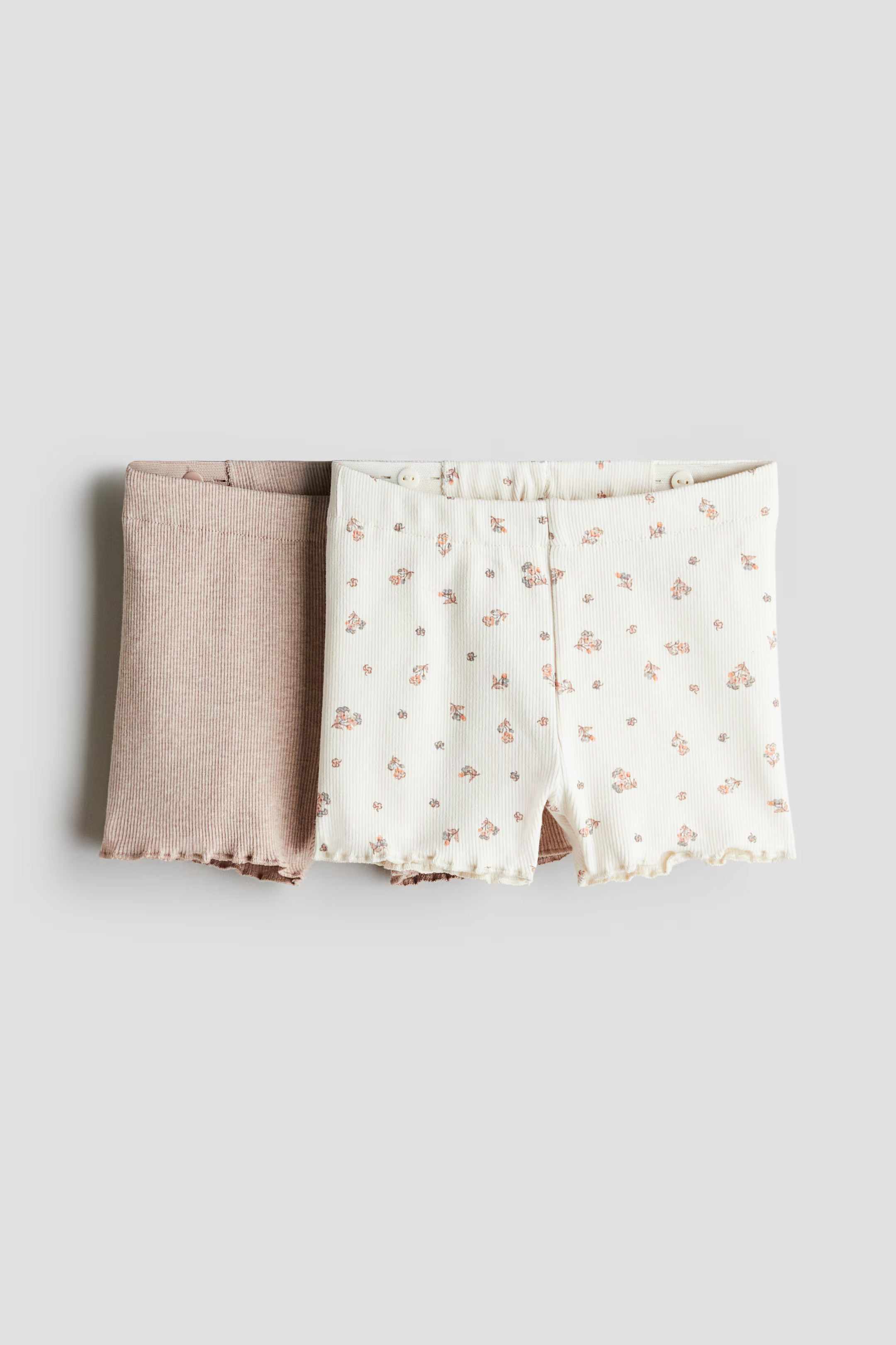 2-pack Ribbed Cotton Bike Shorts | H&M (US + CA)