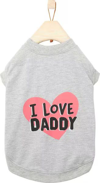 FRISCO I Love Daddy Dog & Cat T-Shirt, Gray, Medium - Chewy.com | Chewy.com