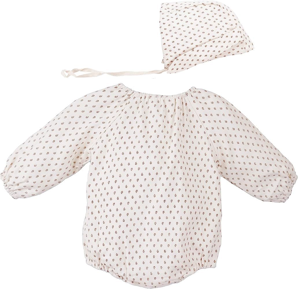Salute Baby Girl Peter Pan Collar Romper Cotton Causal Long Sleeve Jumpsuit Newborn Baby Bodysuit Ou | Amazon (US)