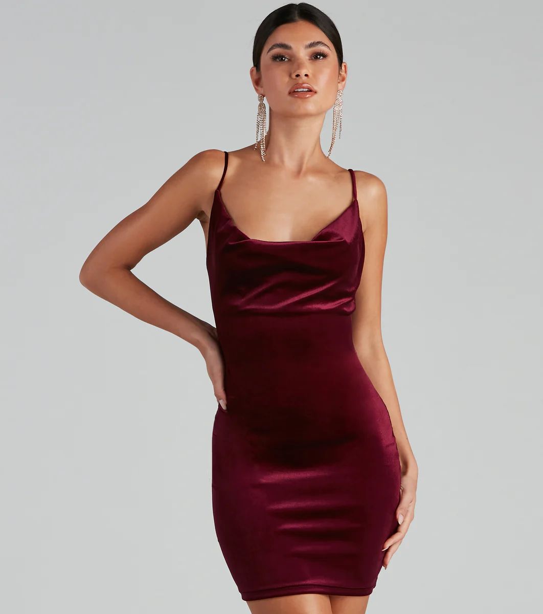 Time To Celebrate Chic Velvet Mini Dress | Windsor Stores