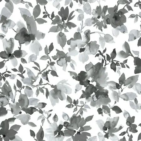 RoomMates Black Watercolor Floral Peel and Stick Wallpaper BOGO 25% Off | Walmart (US)