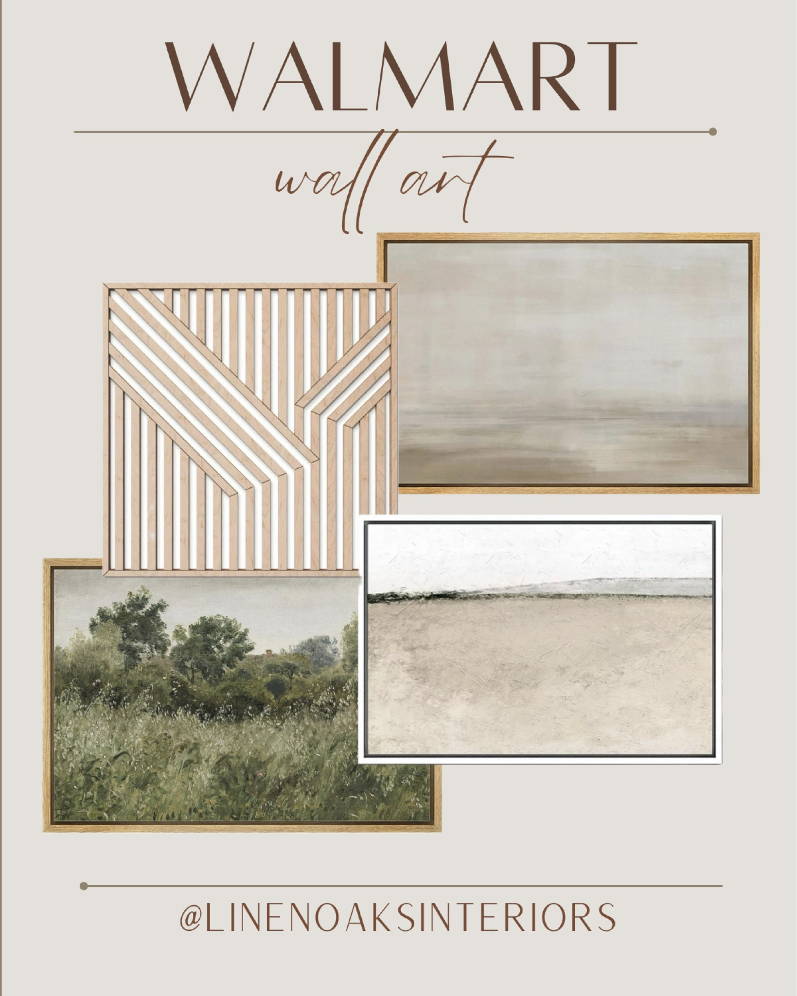 Walmart Modern Neutral Wall Art



Abstract wood modern geometric wall art
Grassy landscape canvas painting
Neutral canvas wall art

#LTKstyletip #LTKhome