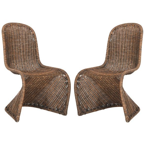 Set of 2 Tana Wicker Side Dining Chair - Safavieh | Target