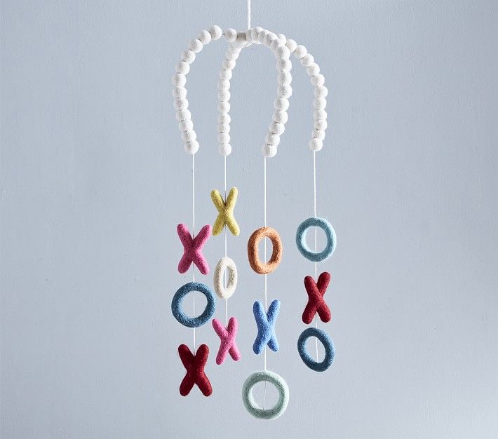 XOXO Felted Ceiling Mobile | Pottery Barn Kids