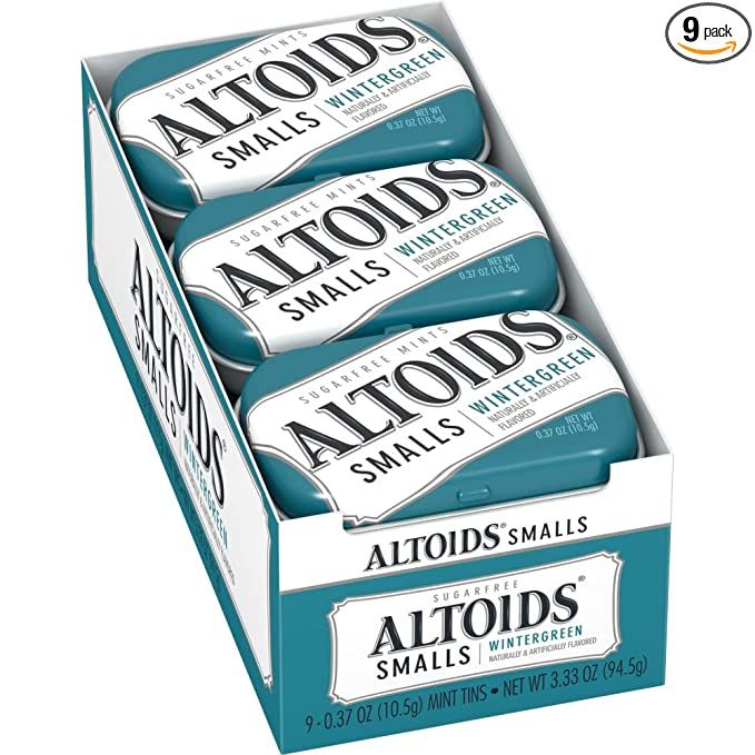 Altoids Smalls Wintergreen Sugarfree Mints, 0.37 Ounce (Pack of 9) | Amazon (US)