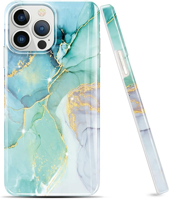 luolnh Gold Glitter Sparkle Case Compatible with iPhone 13 Pro Max Case Marble Design Shockproof ... | Amazon (US)
