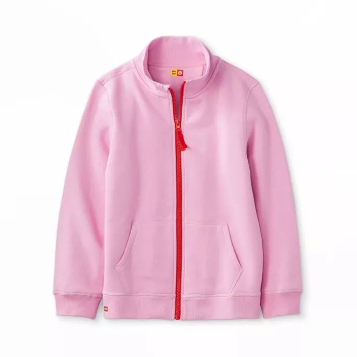 Kids' Adaptive Track Zip-Up Sweatshirt - LEGO® Collection x Target Pink | Target