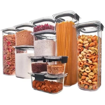 Rubbermaid Brilliance Pantry Organization & Food Storage Containers withAirtight Lids, Set of 10 (20 | Walmart (US)