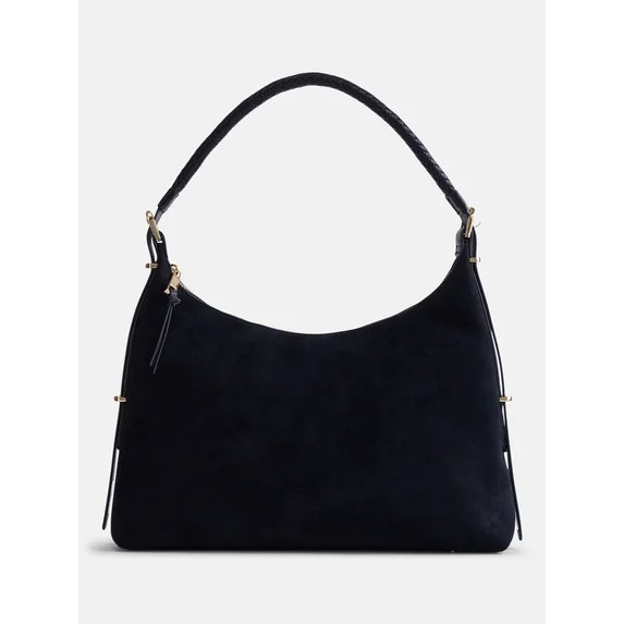 Scenario Women's Top Zipper Shoulder Bag, Black | Walmart (US)