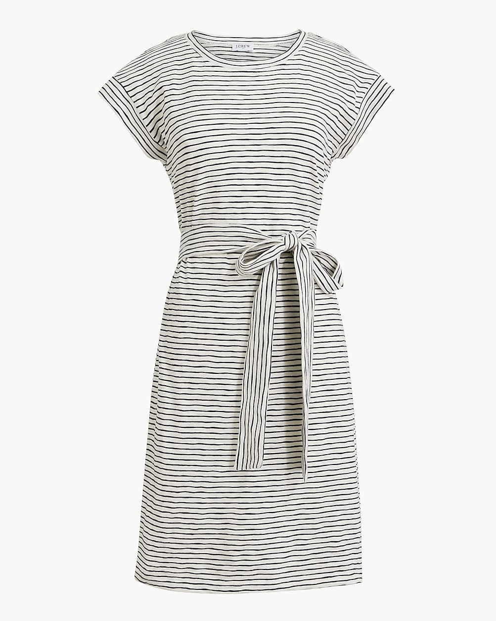 Striped tie-waist mini dress | J.Crew Factory