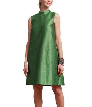 Diplomat Dupioni Mock Neck Sleeveless Dress | Dillard's