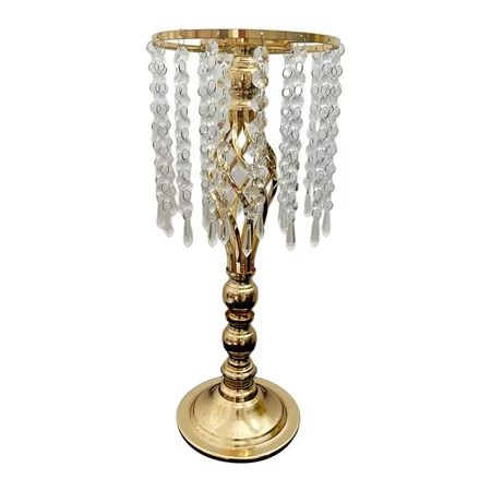 Crystal Candle Holder Candlesticks for Wedding Event Gold 7.87x19.29in | Walmart (US)