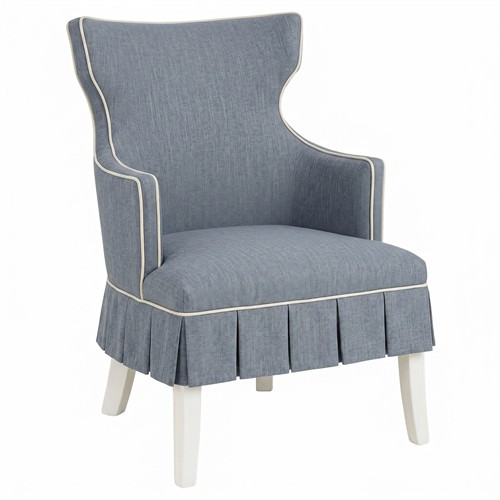 Annika Nantucket Blue Performance Occasional Chair | Kathy Kuo Home