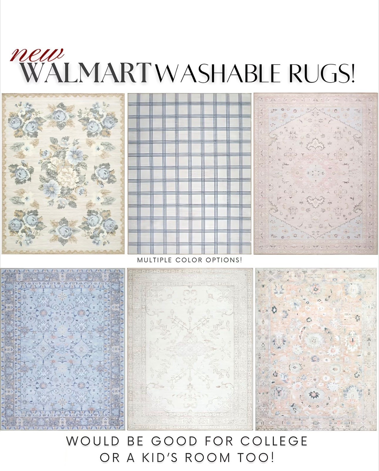 New! Washable rugs from My Texas House. I've linked these and more options here! Perfect for a college dorm room or kid's bedroom! Easy to clean and affordable! Press "SHOP NOW" to see them all!

#LTKSaleAlert #LTKHome #LTKmomlife