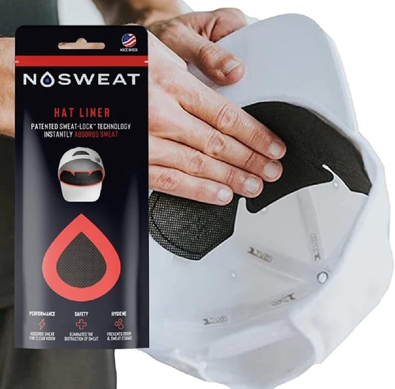 NoSweat Golf Hat Sweat Liner – Prevents Stains & Odor Patented Technology Made in The USA | Amazon (US)