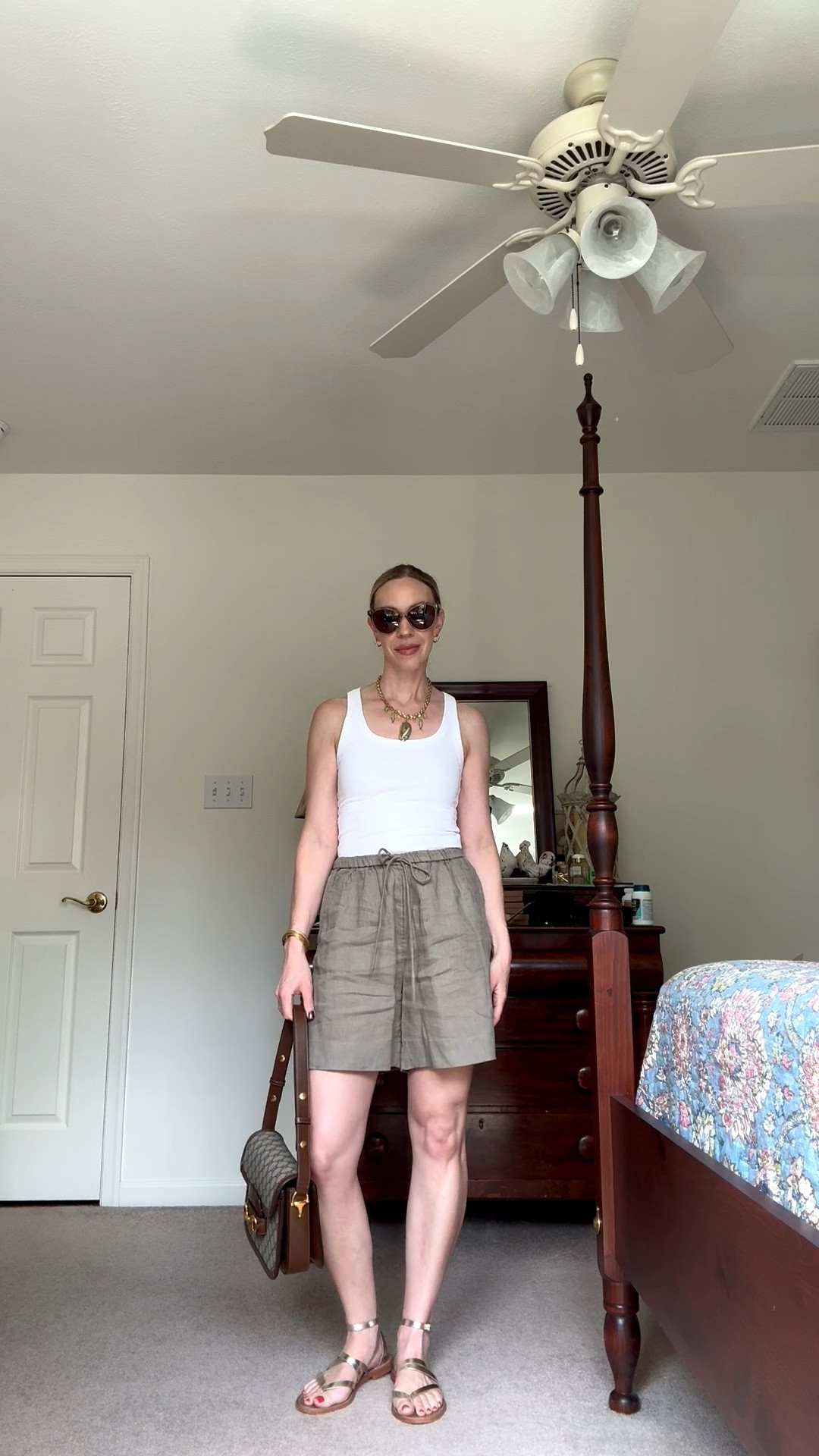 Tank from @Zara is under $13 - has a great fit and isn’t too long - paired it with linen shorts and gold sandals do a casual summer look

#LTKSeasonal #LTKOver40 #LTKgrwm