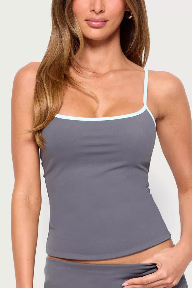 Edikted Ambar Reversible Contrast Tank Top in Red/And/Brown, Women's at Urban Outfitters | Urban Outfitters (US and RoW)